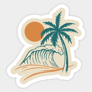 Tropical Waves Sticker